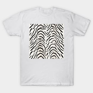 Animal Prints White Tiger Pattern T-Shirt